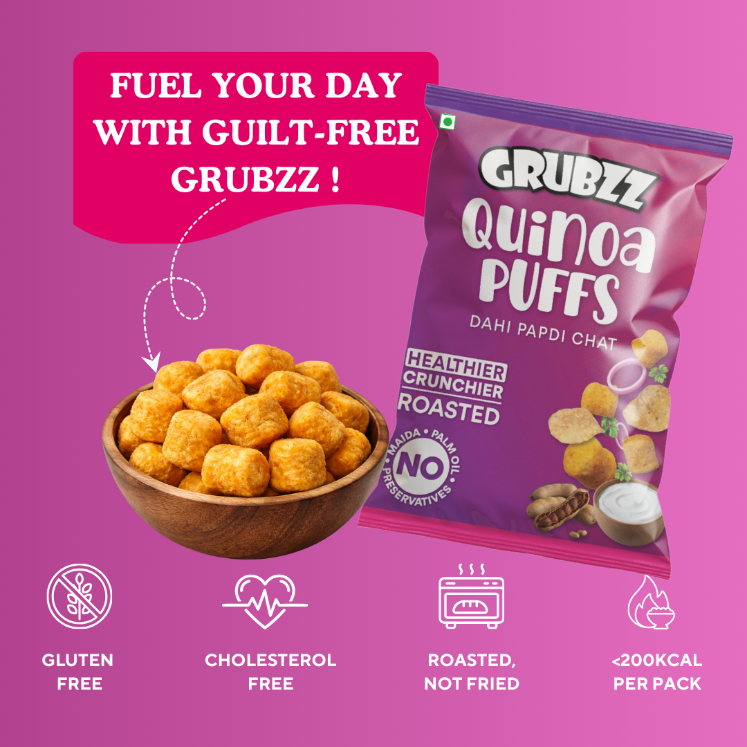 Quinoa Puffs Dahi Papdi Chat